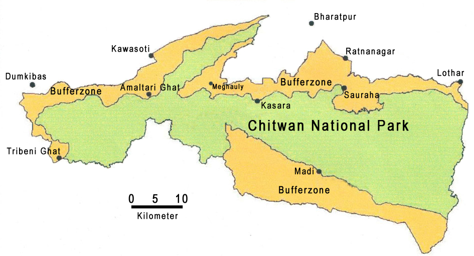Bản đồ Vườn Quốc Gia Chitwan