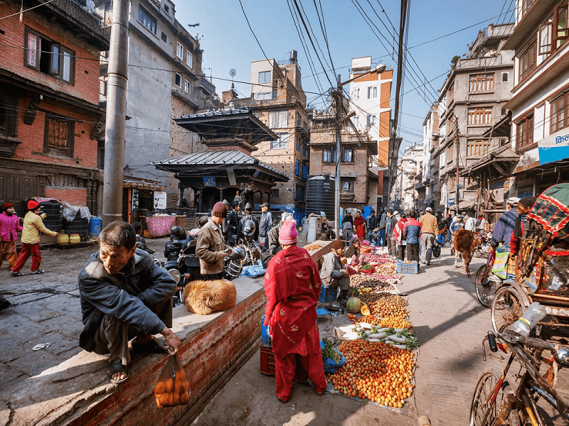 Đường phố Kathmandu ngày nay vẫn giữ được nét cổ xưa