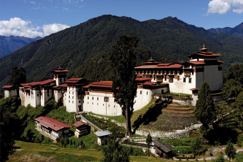 Pháo đài Tongsa Dzong - pháo đài lớn nhất thế giới và là cung điện của nhà vua Bhutan